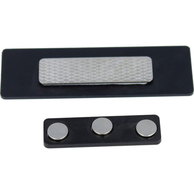 ExcelMark Blank Name Tag/Badge with Magnetic Backing - 1"x 3"(25 Pack - Silver) - Image 5